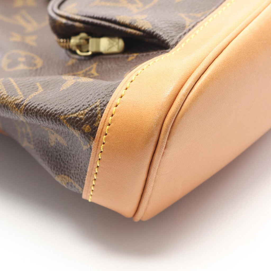 Louis Vuitton Brown Monogram Coated Canvas Leather Backpack