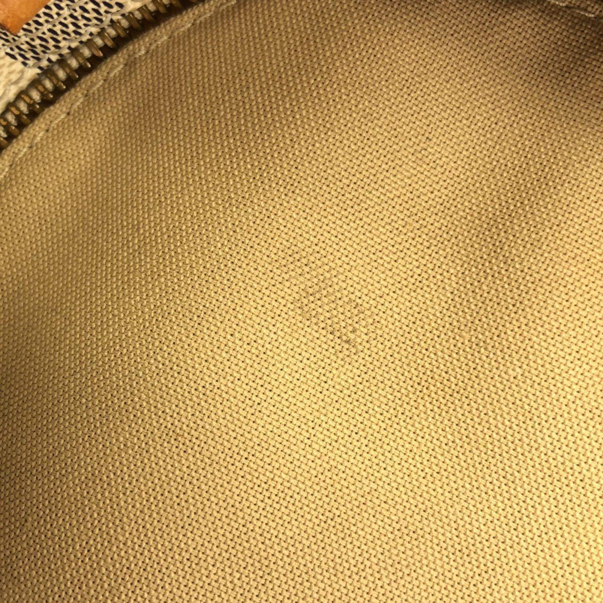 Louis Vuitton Azur White Coated Canvas Boston Bag
