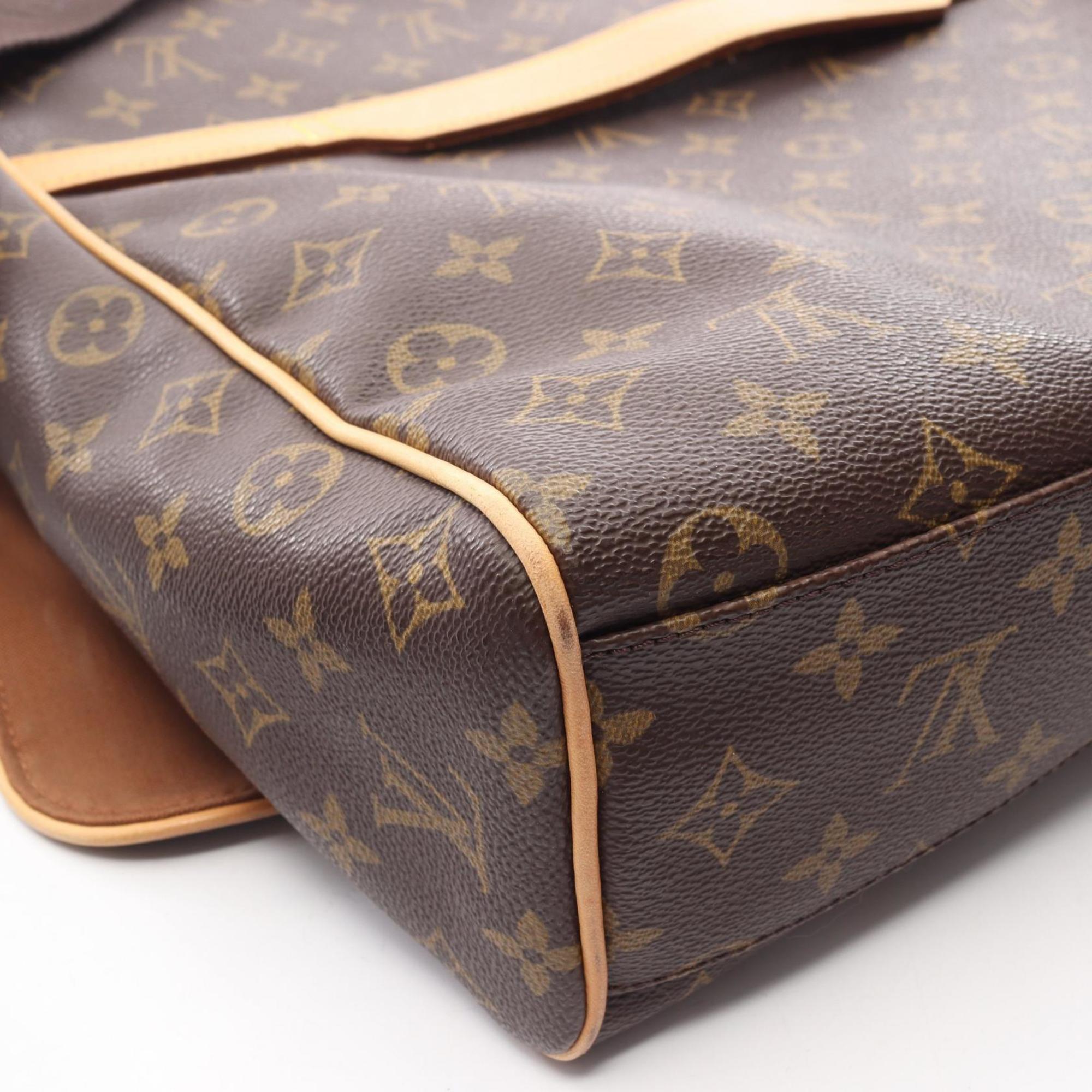 Louis Vuitton Brown Coated Canvas Leather Shoulder Bag