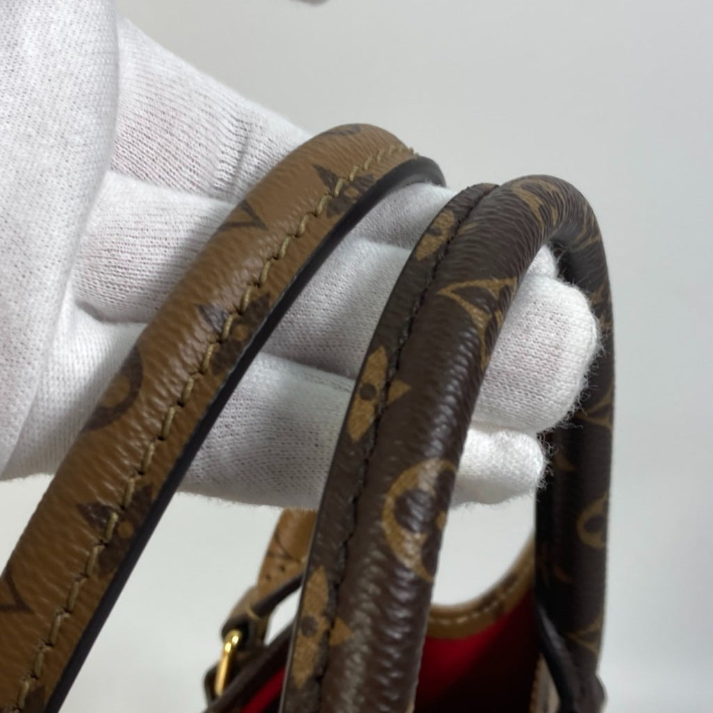 Louis Vuitton Beige Brown Monogram Shoulder Bag Tote Bag