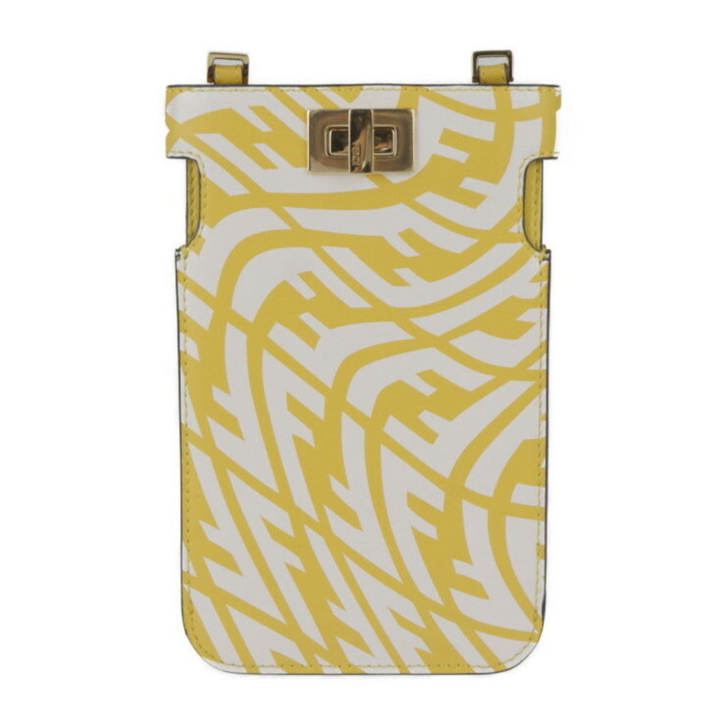 Fendi Yellow Leather Pochette Pouch Shoulder Bag