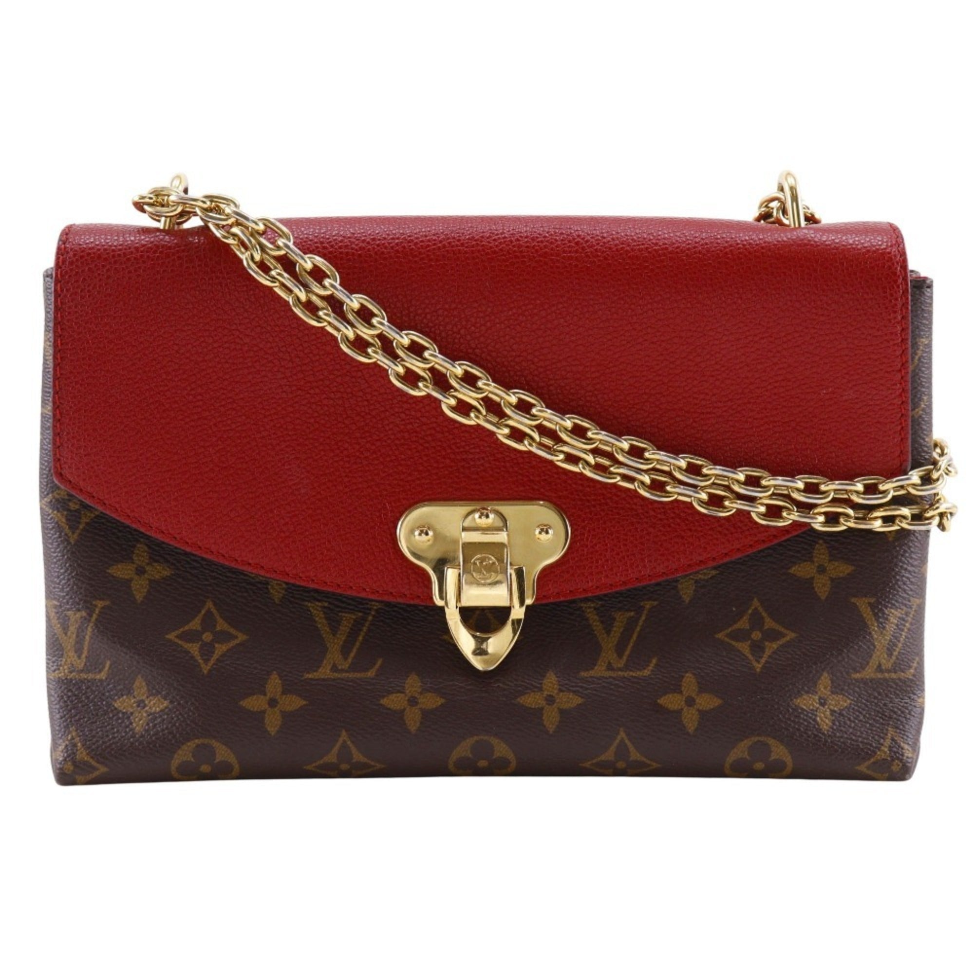 Louis Vuitton Monogram Brown Cerise Red Color Monogram Shoulder Bag