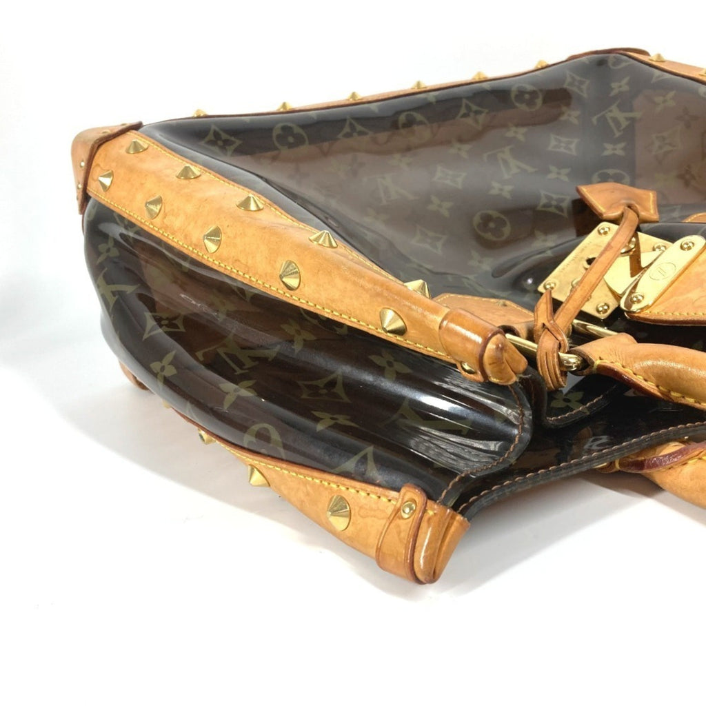 Louis Vuitton Brown Vinyl Shoulder Bag Tote Bag