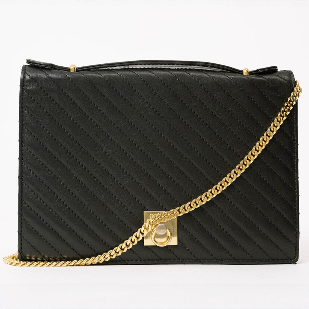 Celine Black Leather Shoulder Bag