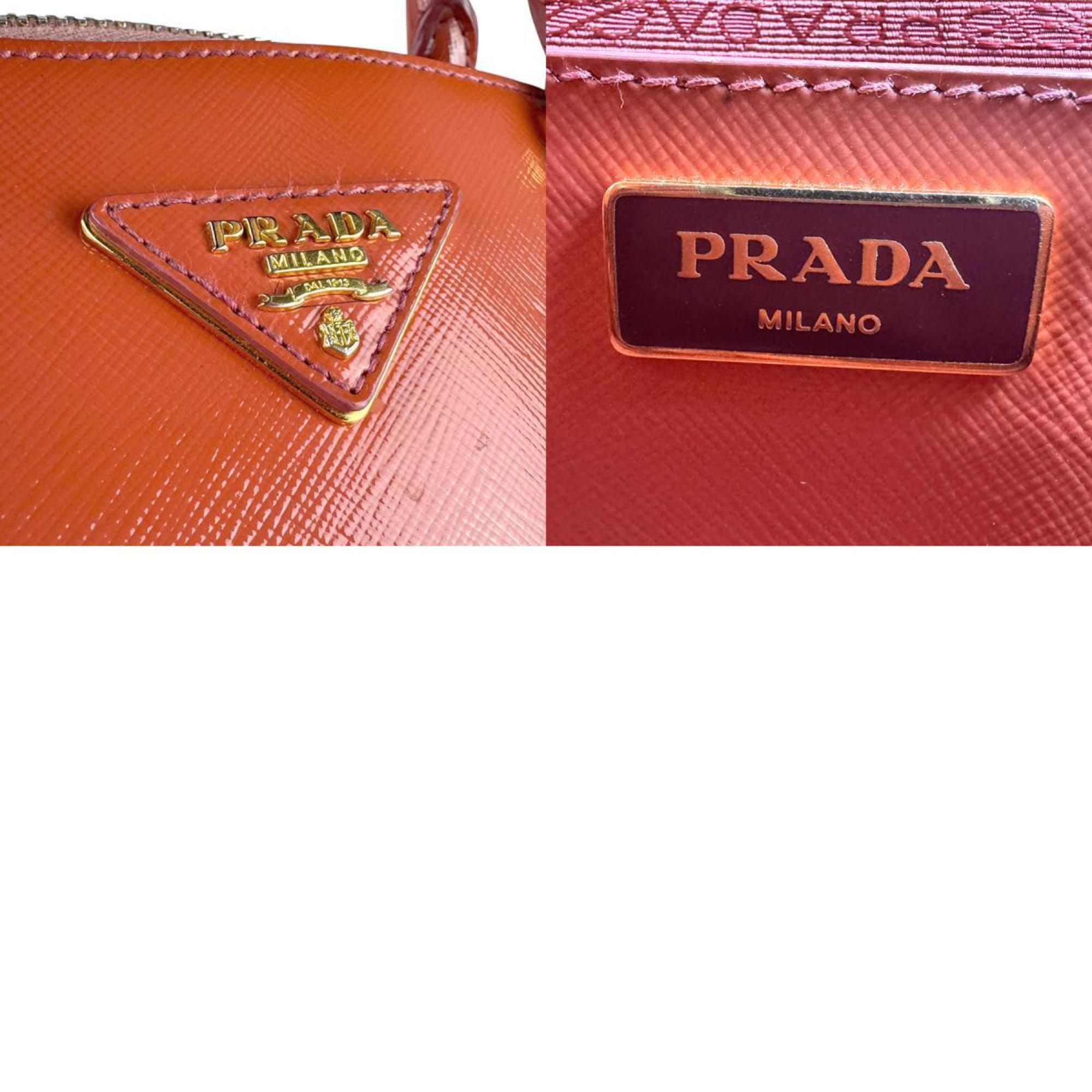 Prada Orange Leather Handbag
