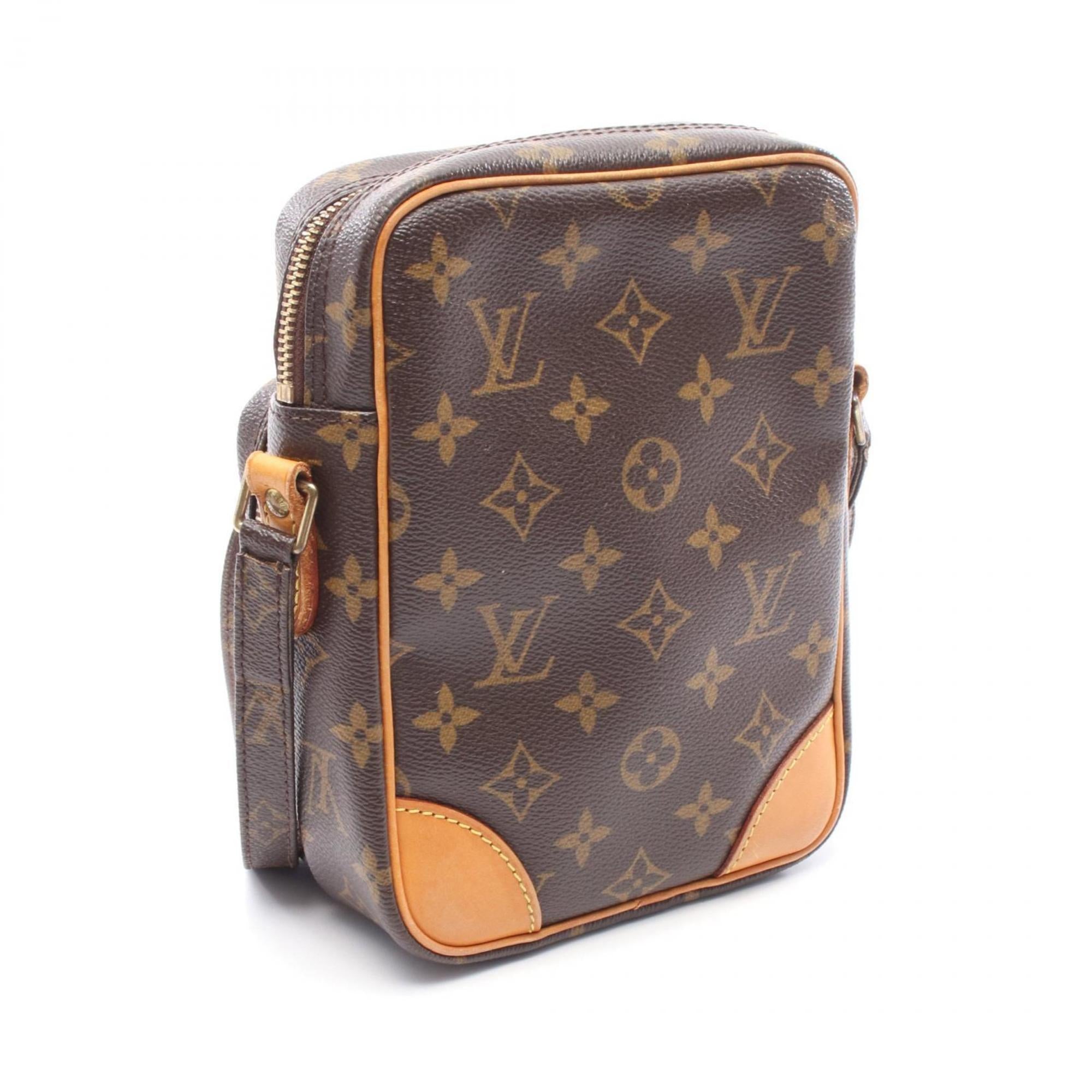 Louis Vuitton Brown Pvc Coated Canvas Leather Shoulder Bag