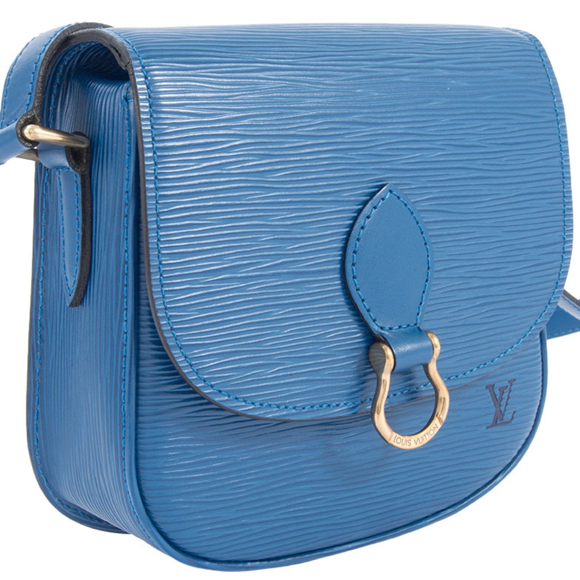 Louis Vuitton Toledo Blue Epi Leather Shoulder Bag