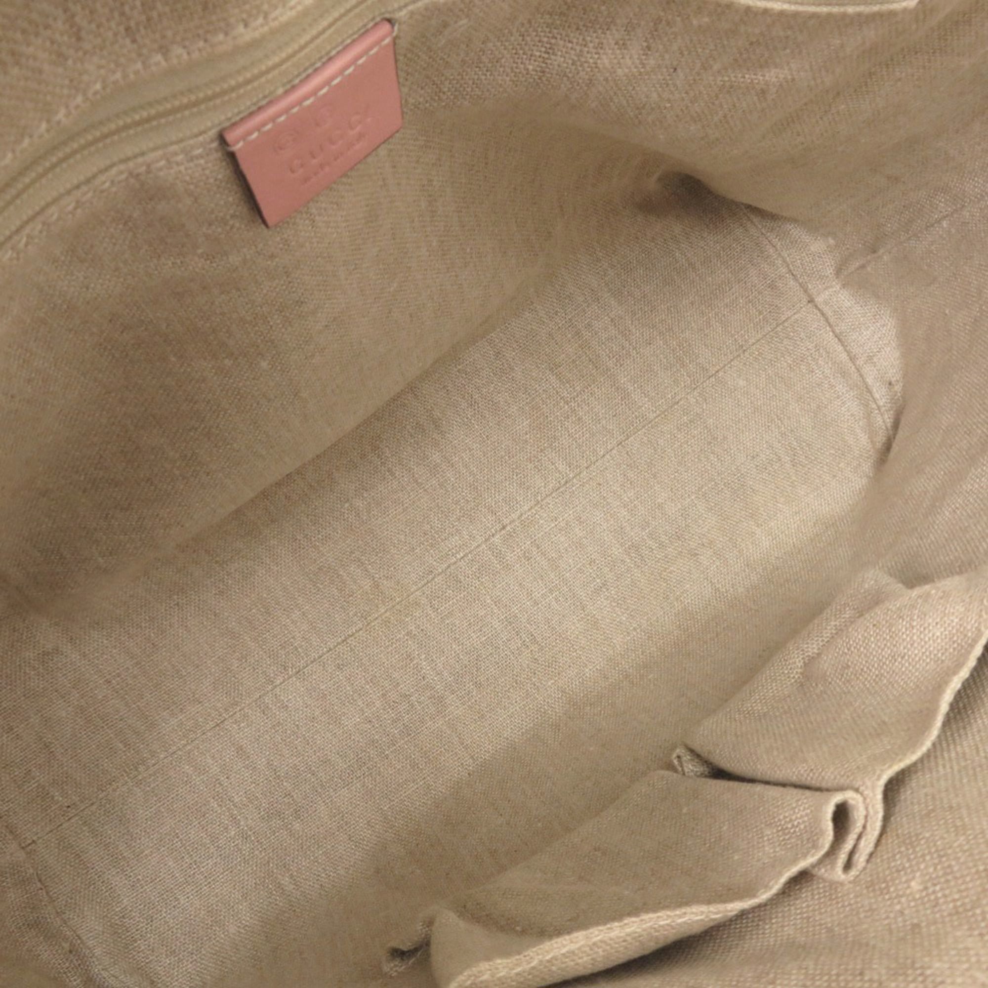 Gucci Pink Leather Handbag Shoulder Bag Tote Bag (Pre-Owned)