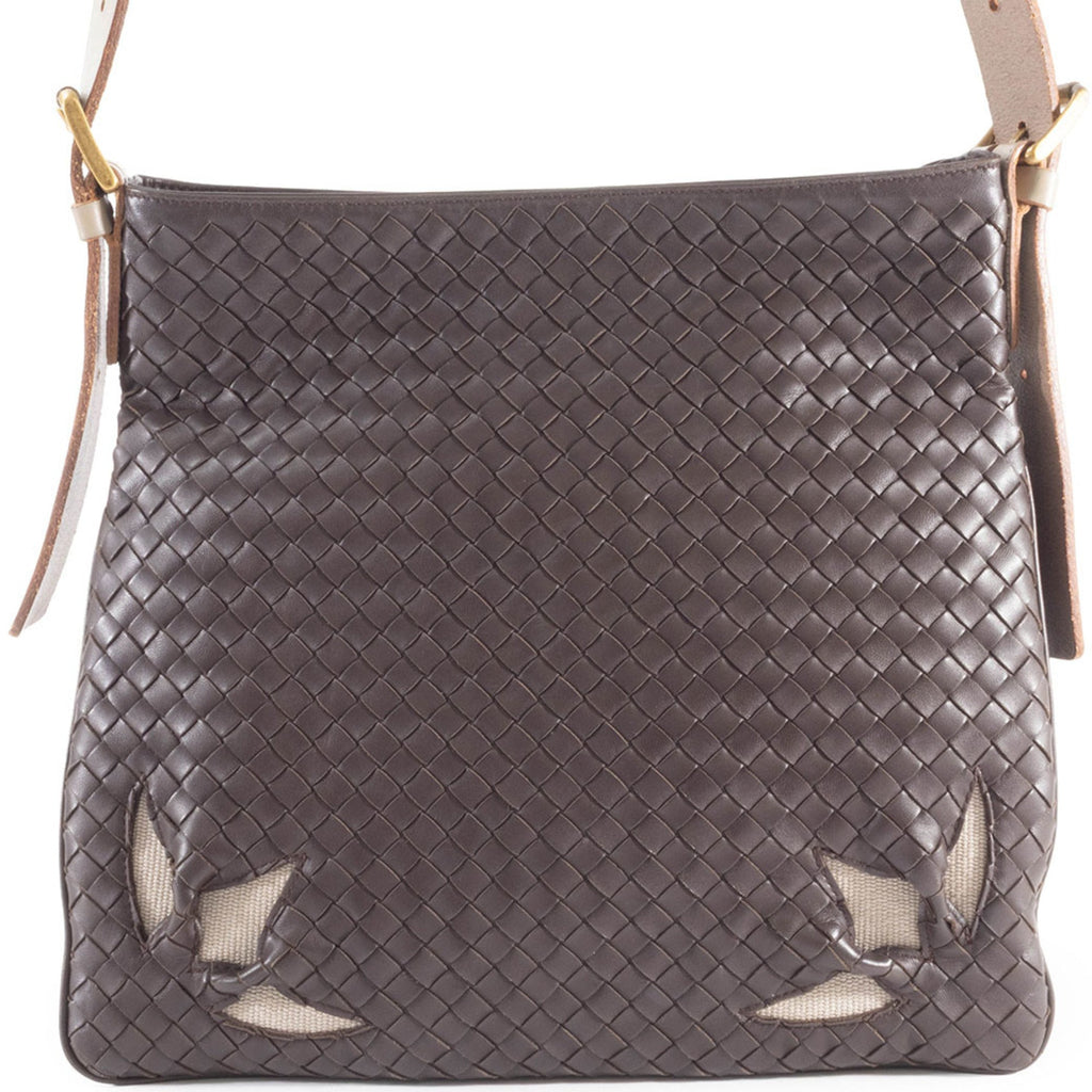 Bottega Veneta Dark Brown Leather Shoulder Bag