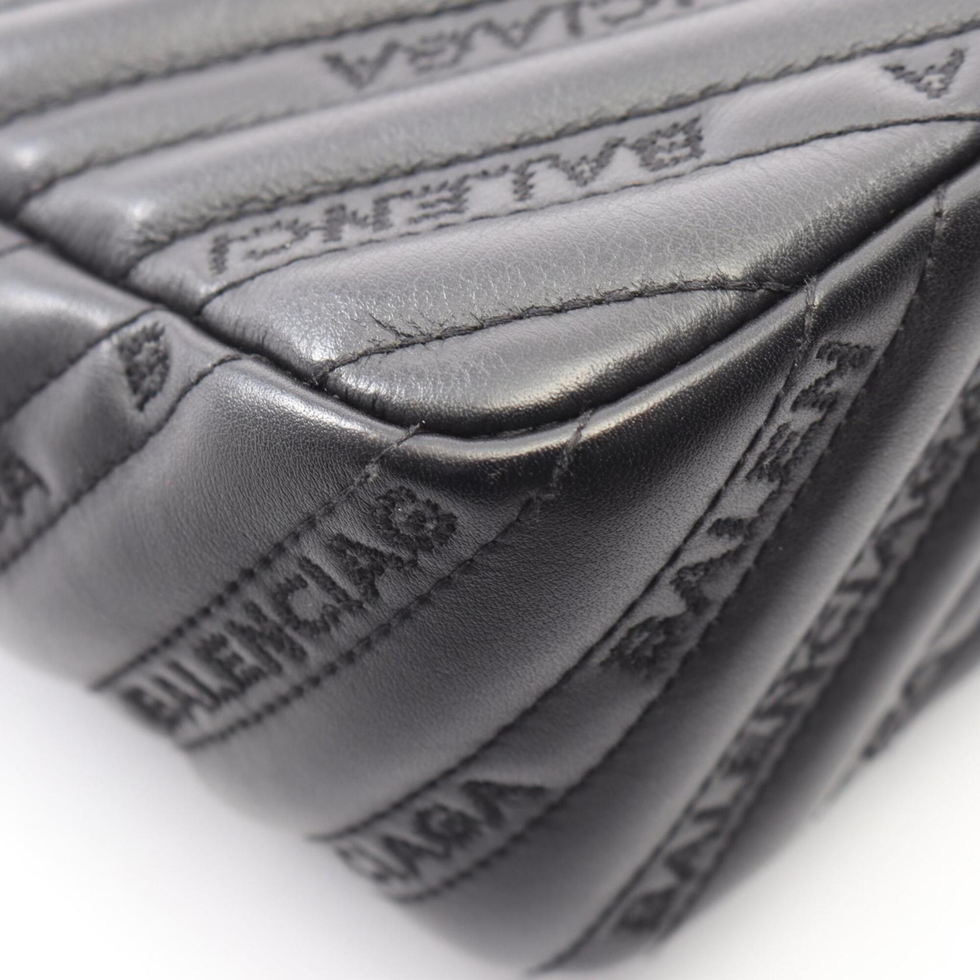 Balenciaga Black Leather Handbag Shoulder