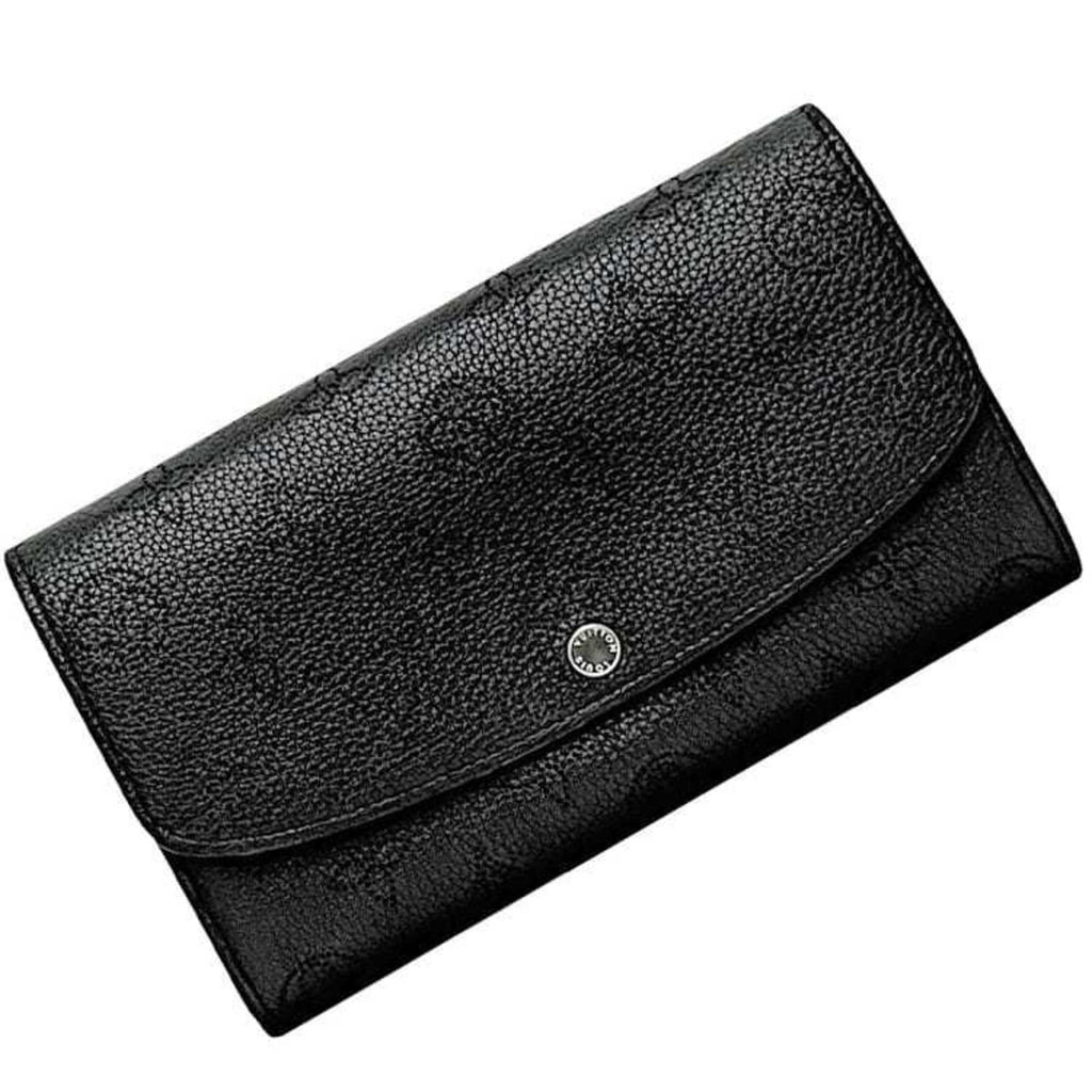 Louis Vuitton Black Monogram Noir Mahina Leather Long Wallet