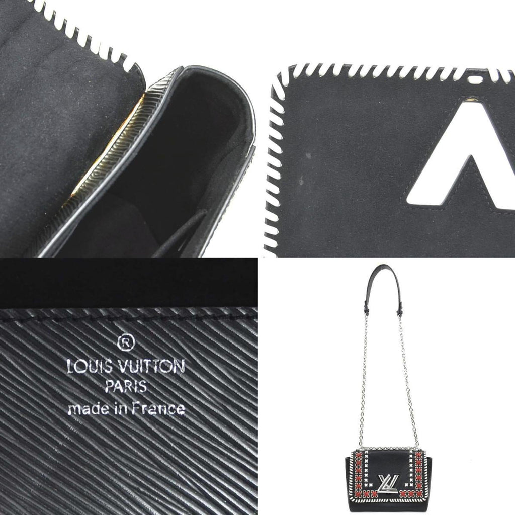 Louis Vuitton Black Red Color White Epi Leather Shoulder Bag
