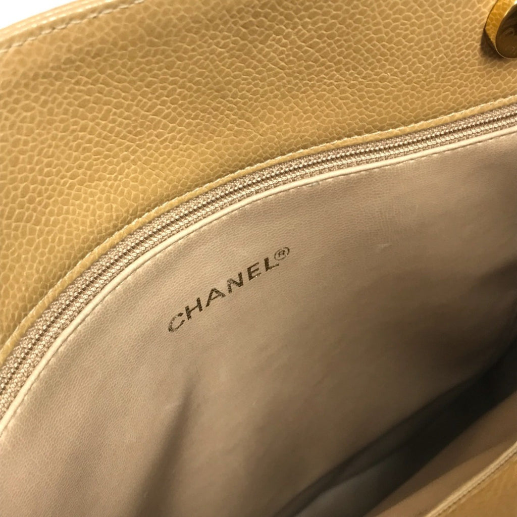 Chanel Beige Leather Shoulder Bag