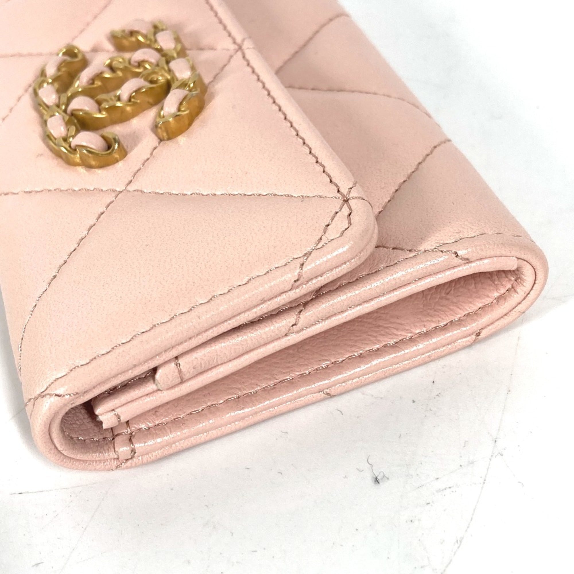 Chanel Pink Leather Coin Purse/Coin Case