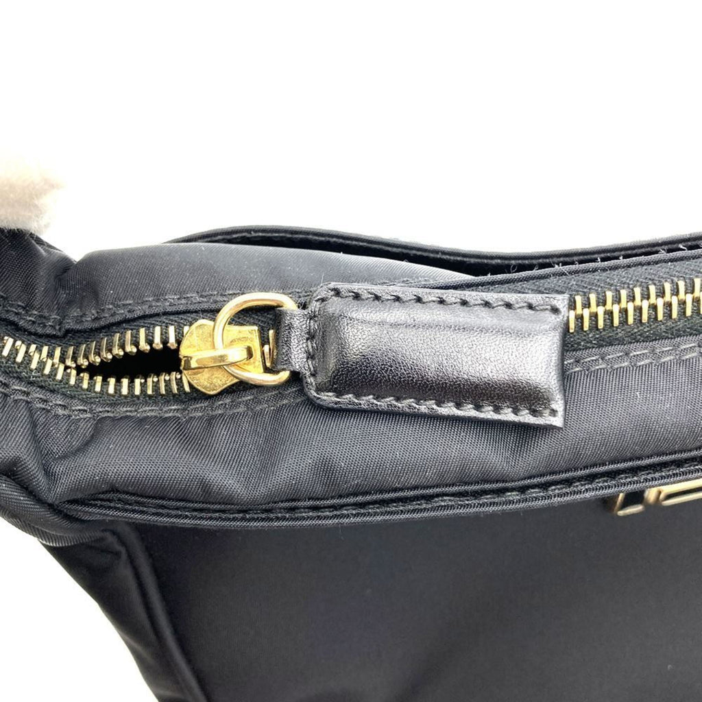 Fendi Black Nylon Leather Shoulder Bag
