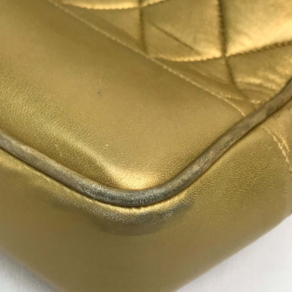 Chanel Gold Leather Shoulder Bag