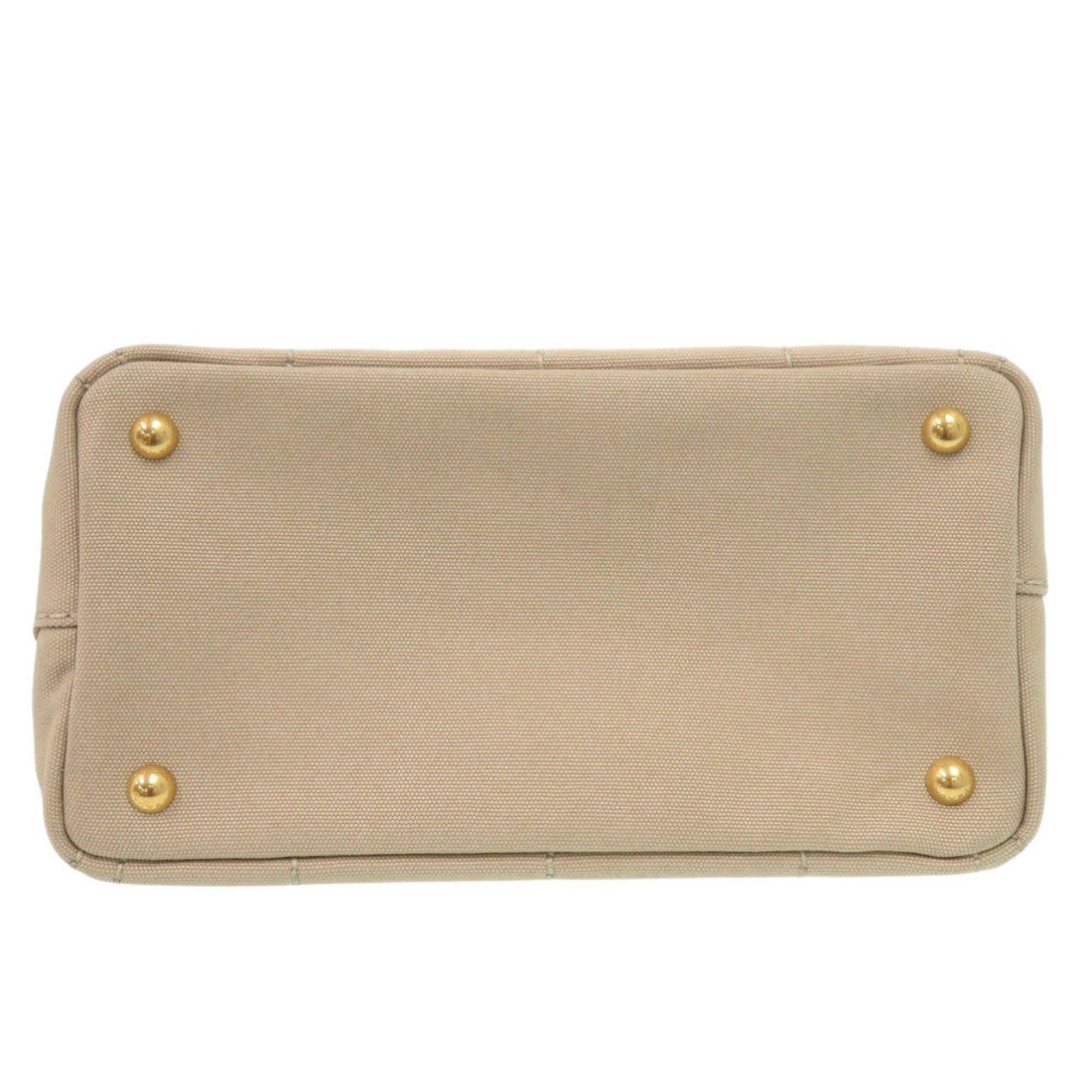 Prada Beige Canvas Tote Bag