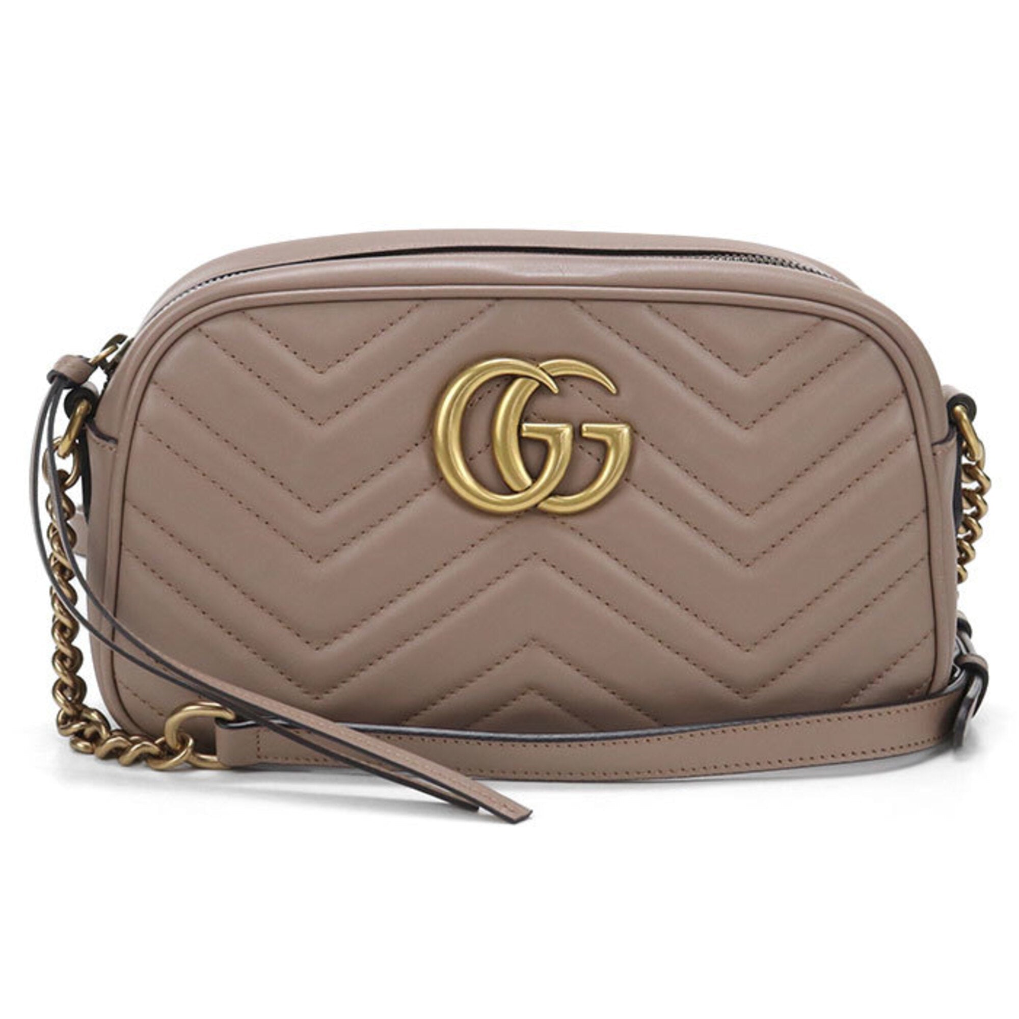 Gucci Beige Leather Shoulder Bag (Pre-Owned)
