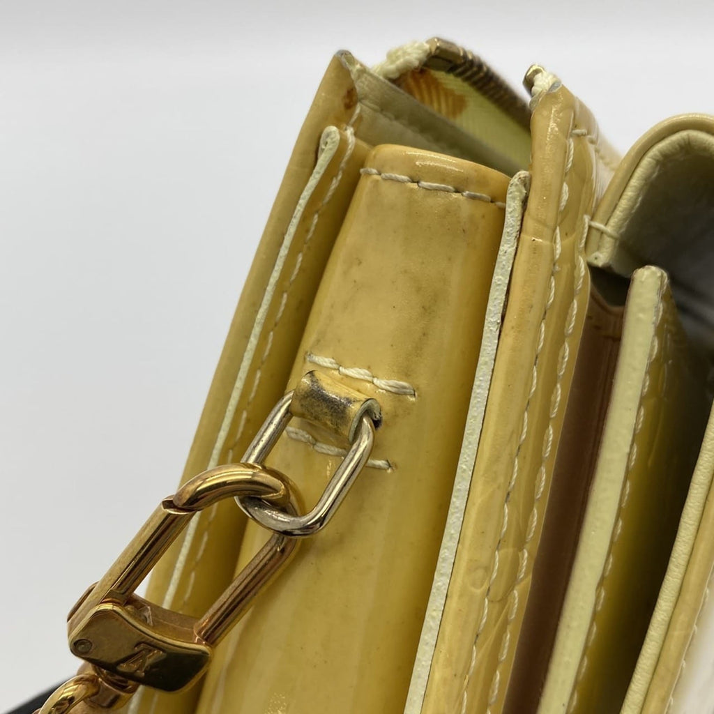 Louis Vuitton Yellow Monogram Vernis Pochette Shoulder Bag