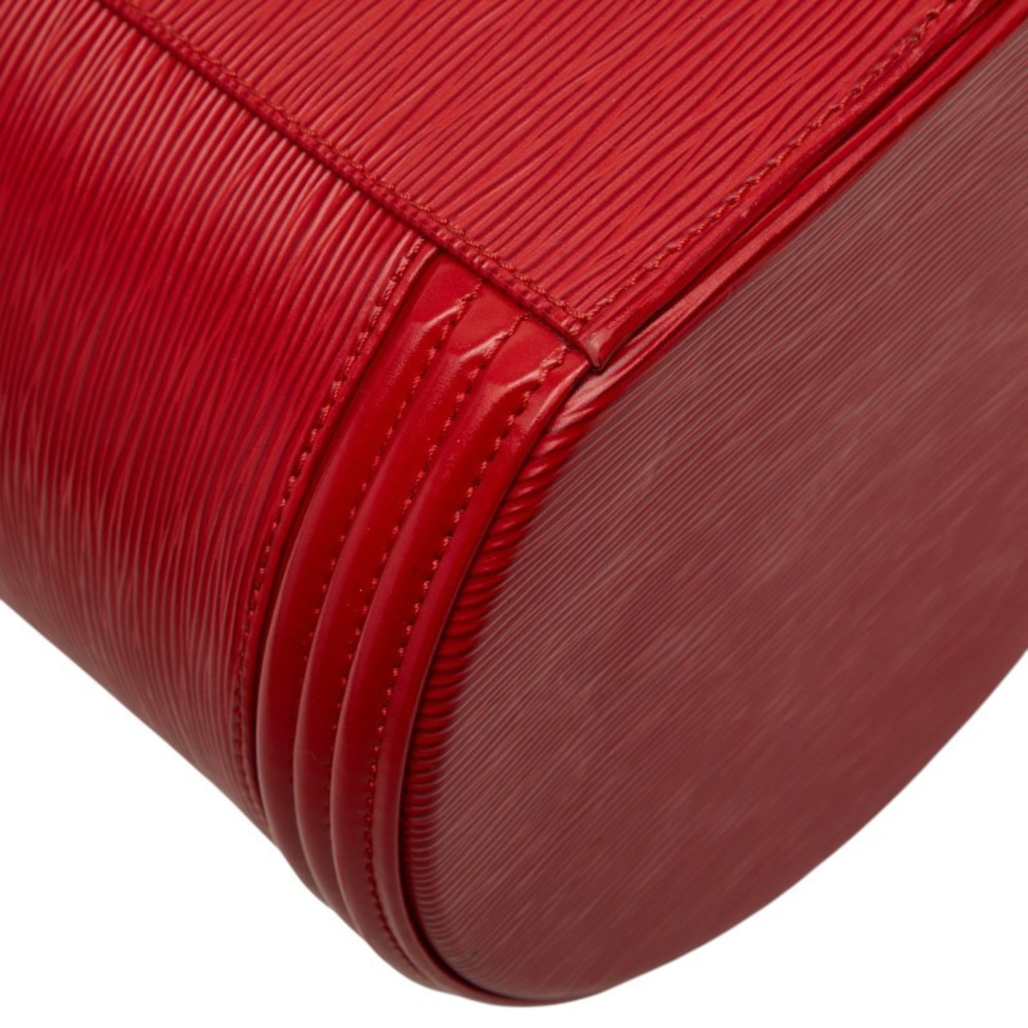 Louis Vuitton Castilian Red Leather Handbag Vanity Bag