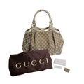 Gucci Gg Canvas Beige Gg Canvas Handbag Tote Bag (Pre-Owned)