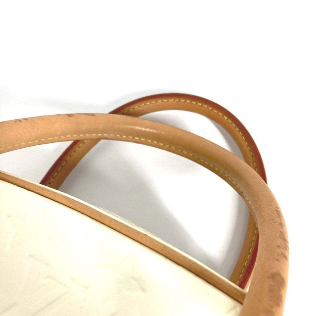 Louis Vuitton Pearl White Monogram Vernis Handbag Shoulder Bag Tote Bag