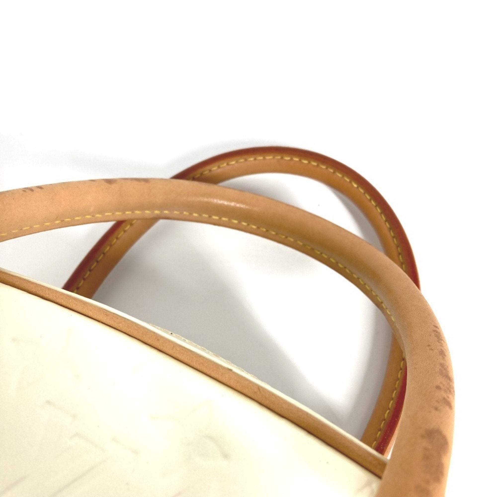 Louis Vuitton Pearl White Monogram Vernis Handbag Shoulder Bag Tote Bag