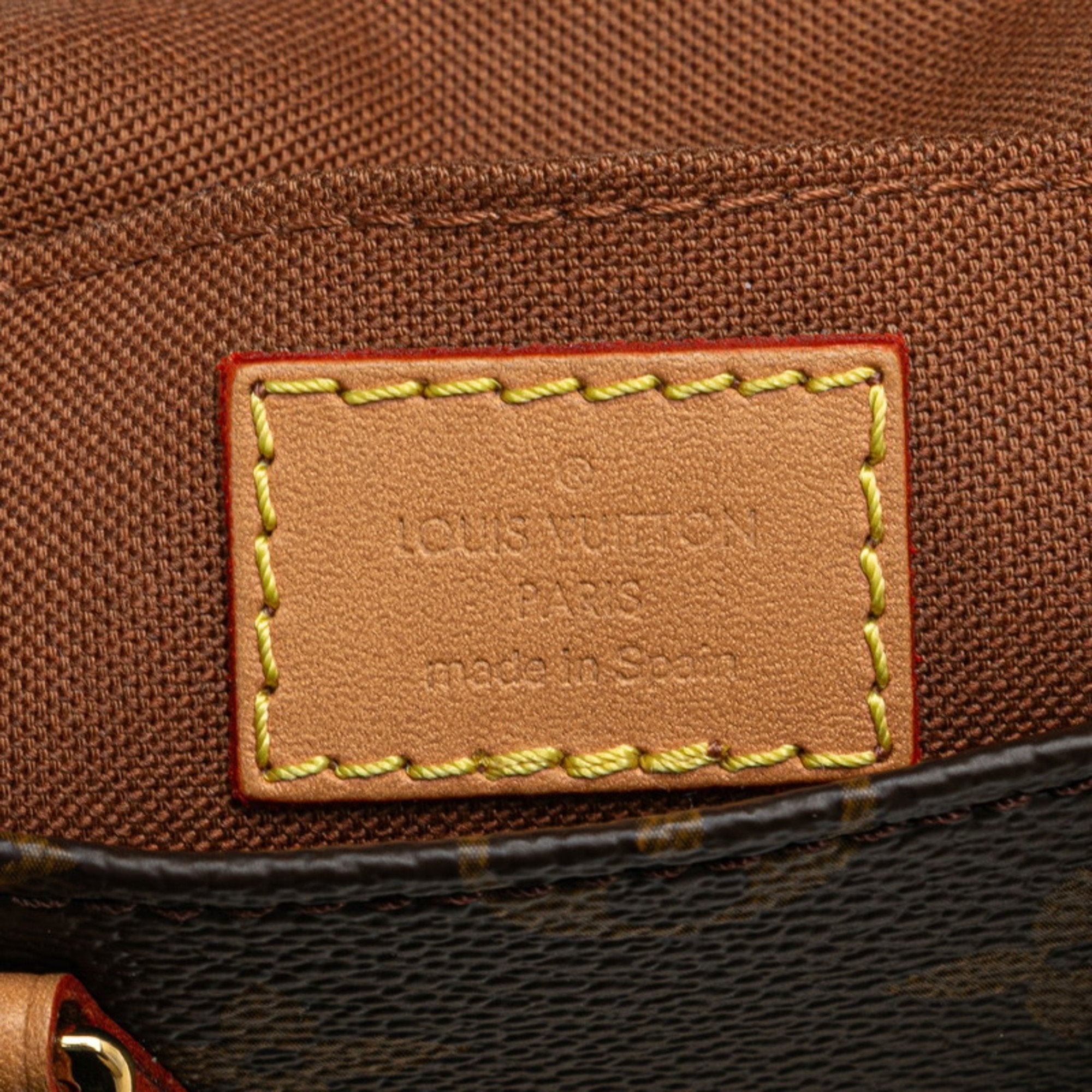 Louis Vuitton Brown Pvc Leather Handbag Shoulder Bag