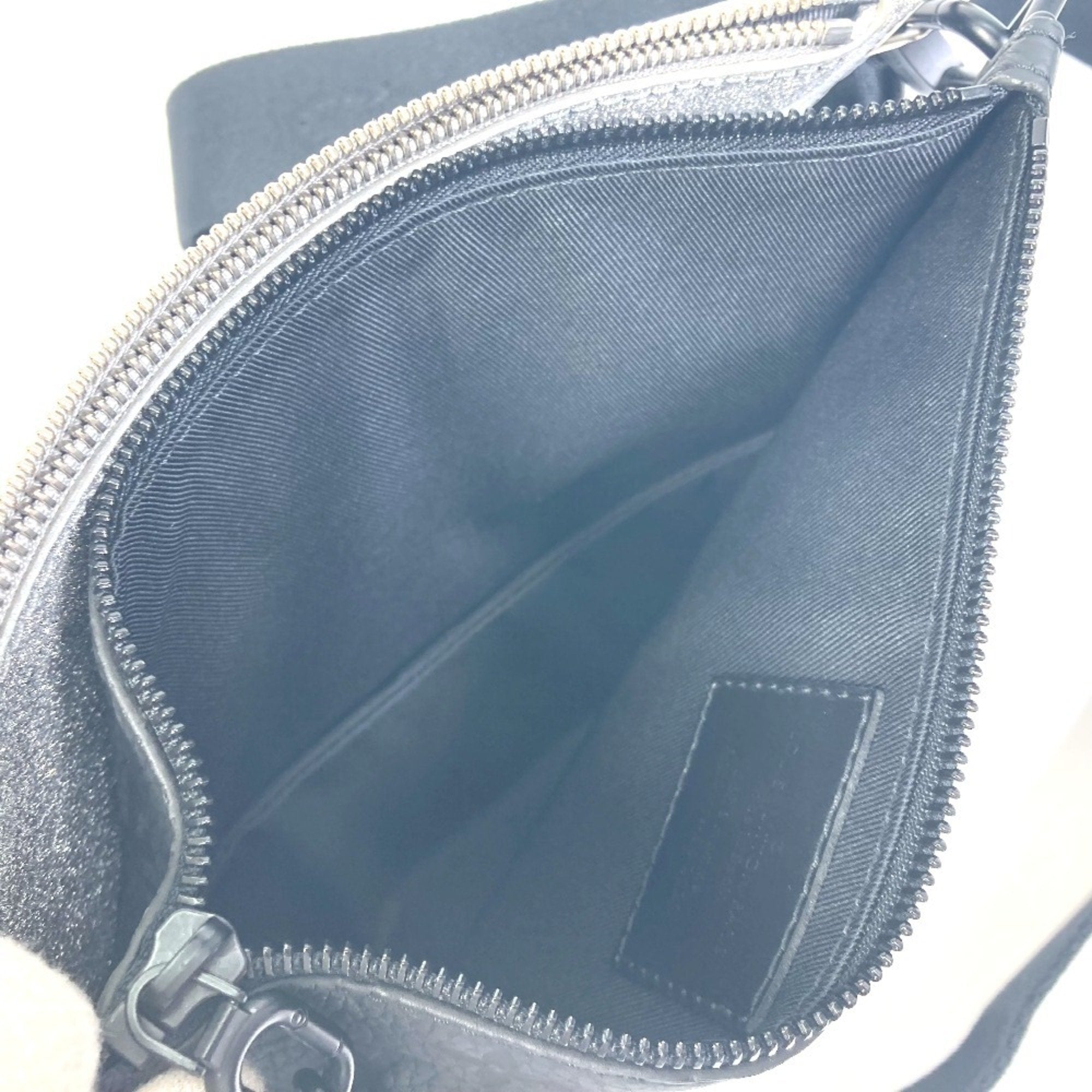 Louis Vuitton Black Silver Leather Shoulder Bag