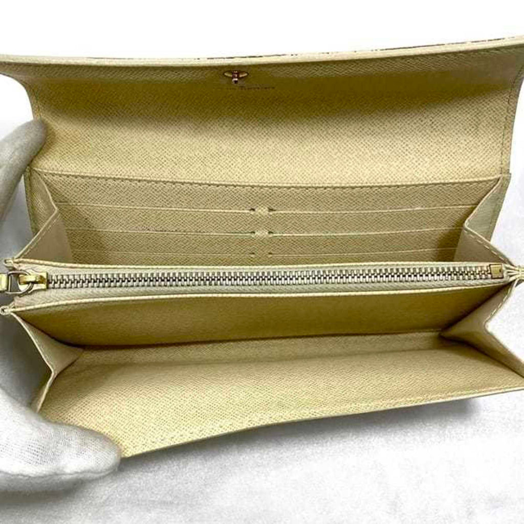 Louis Vuitton Damier Azur Gray White Damier Canvas Long Wallet