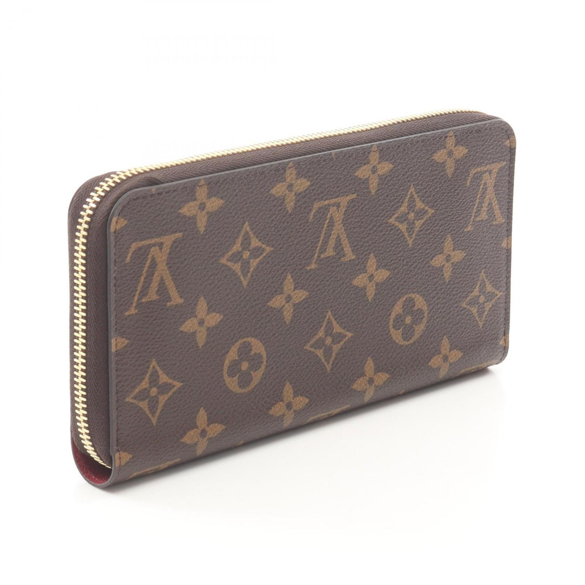 Louis Vuitton Brown Fuchsia Pink Coated Canvas Long Wallet