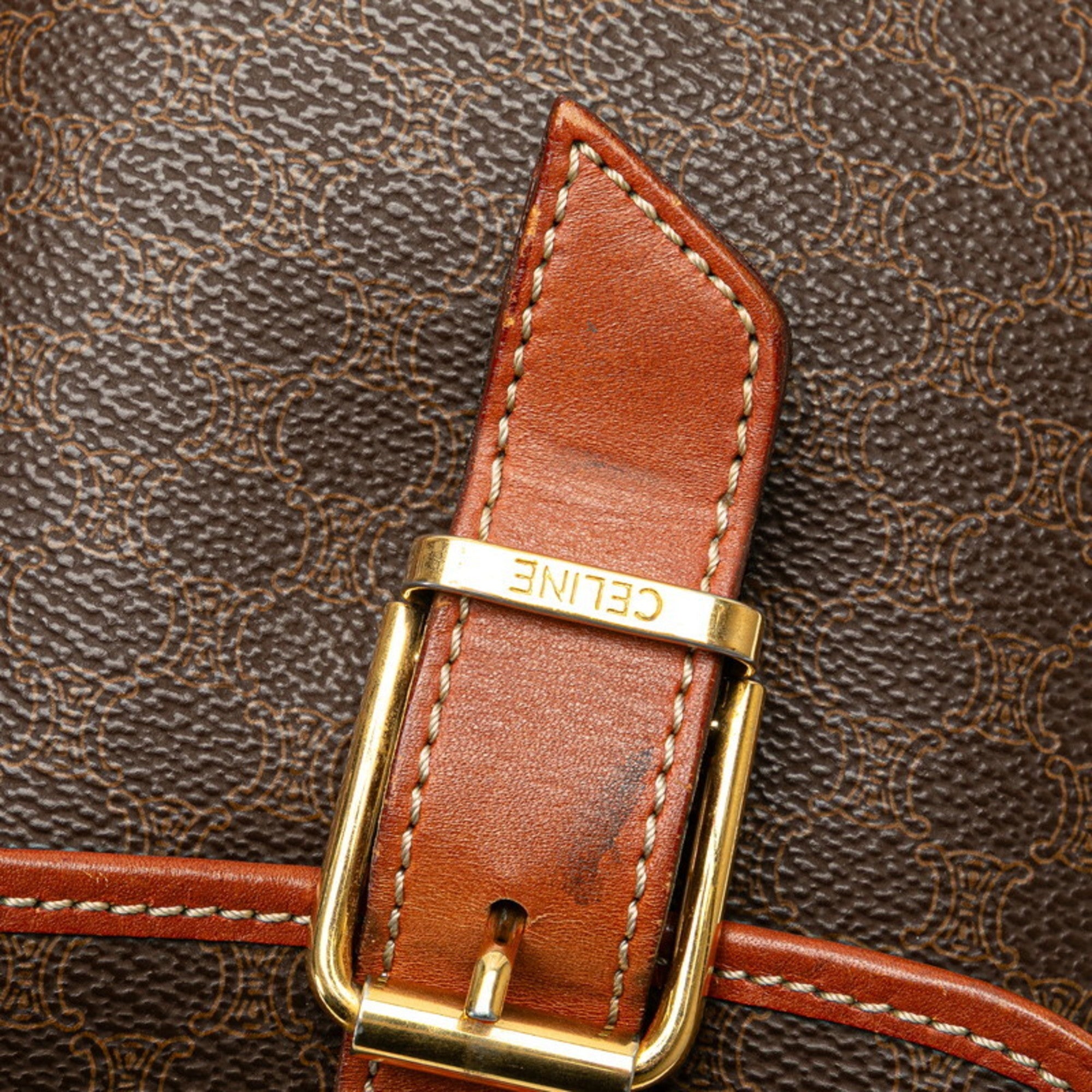 Celine Brown Pvc Leather Handbag Shoulder Bag