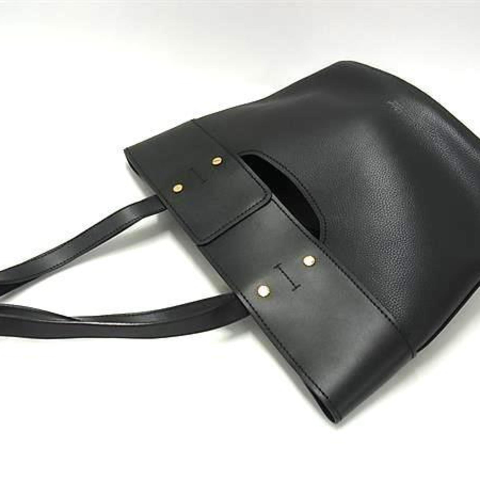 Chloé Black Leather Handbag Shoulder Bag Tote Bag (Pre-Owned)