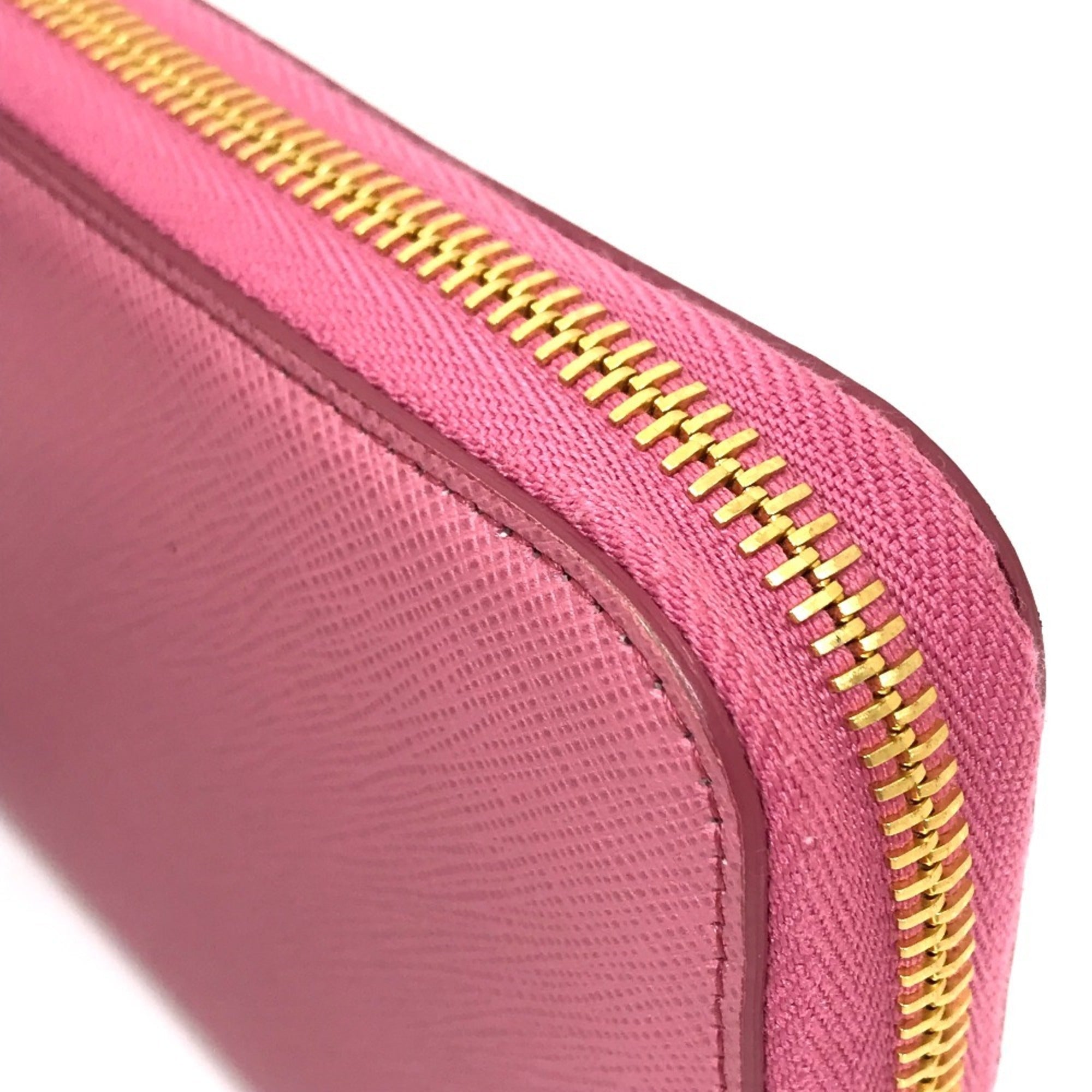 Prada Saffiano Begonia Pink Leather Long Wallet (Bi-Fold)