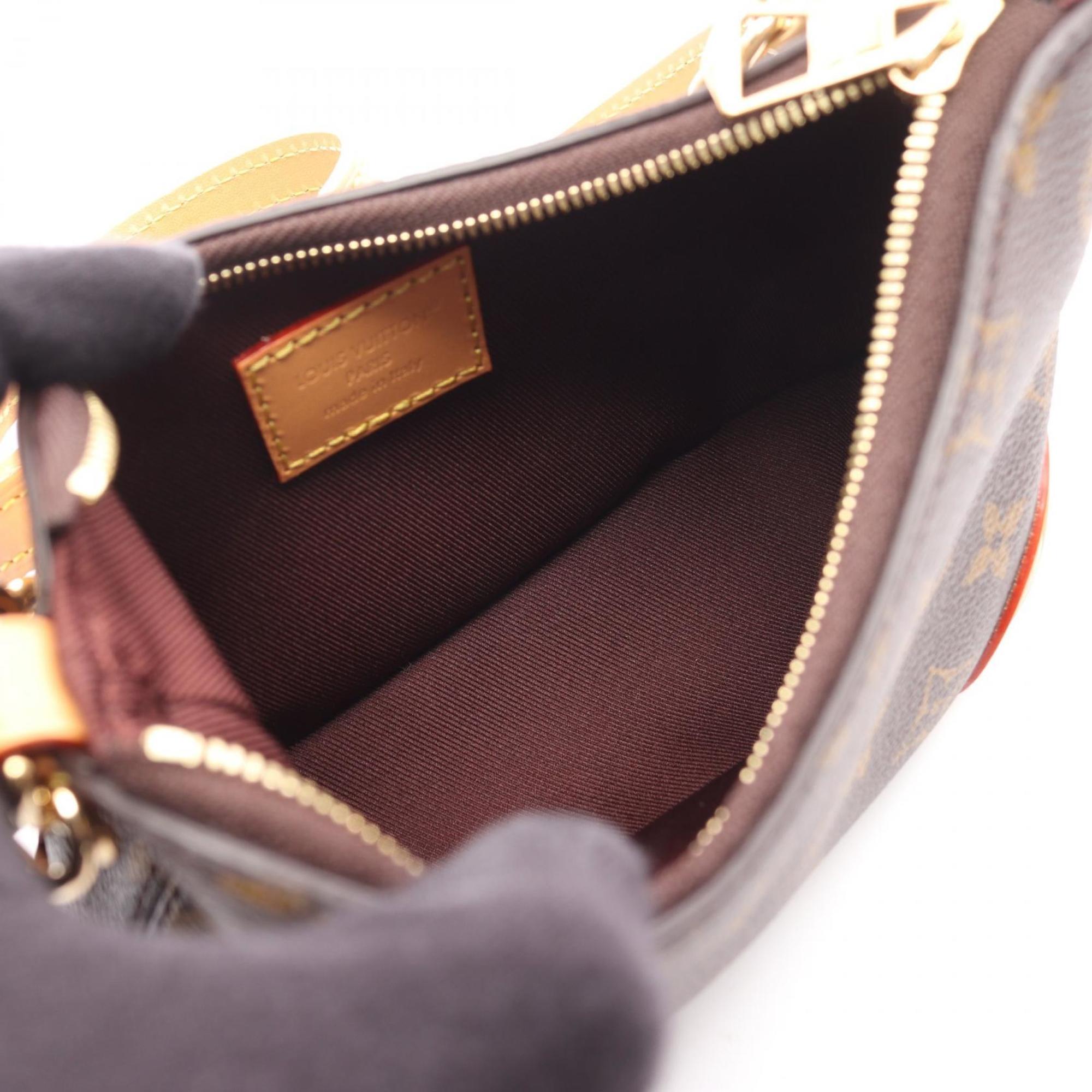 Louis Vuitton Brown Coated Canvas Leather Handbag