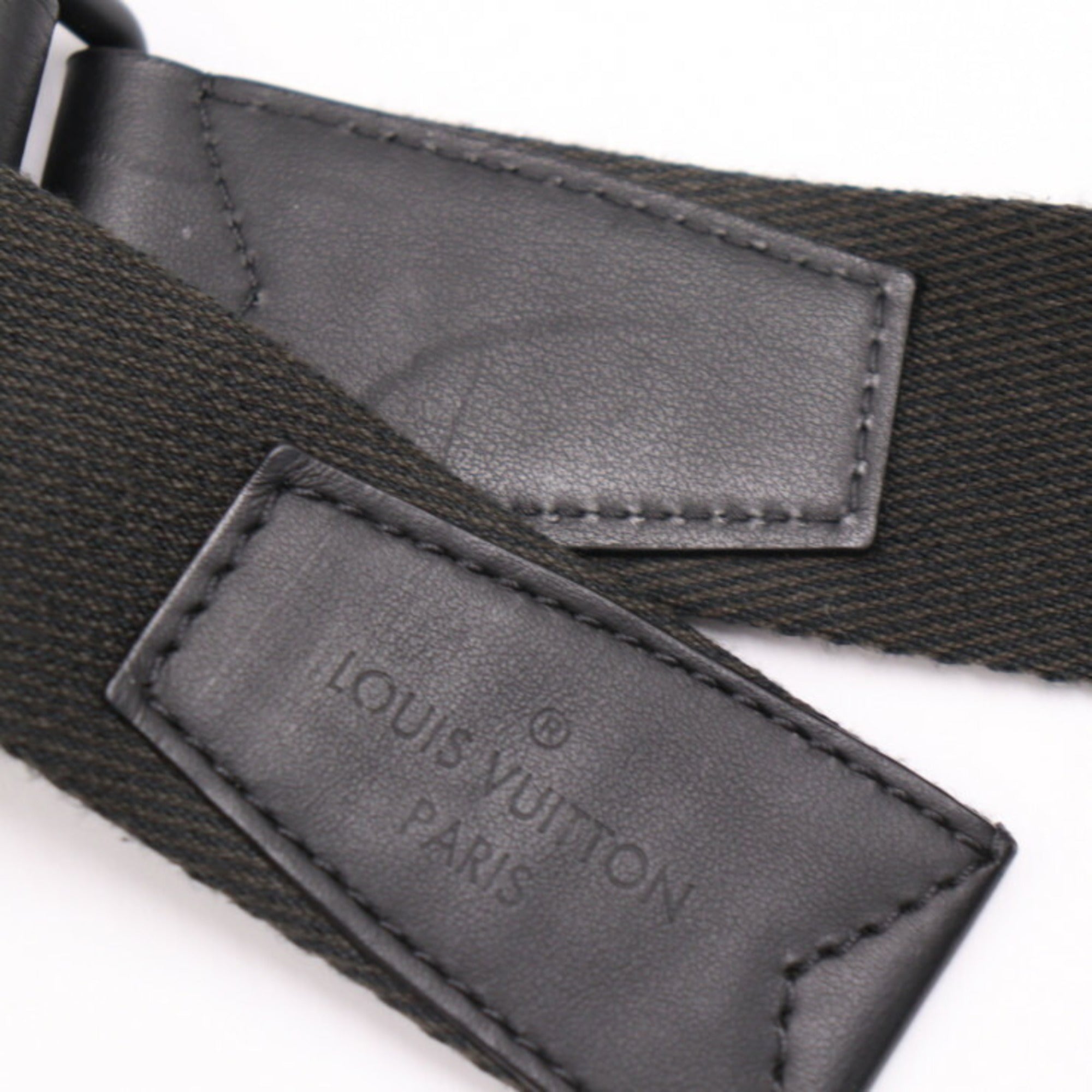 Louis Vuitton Black Noir Leather Pouch Sling Bag