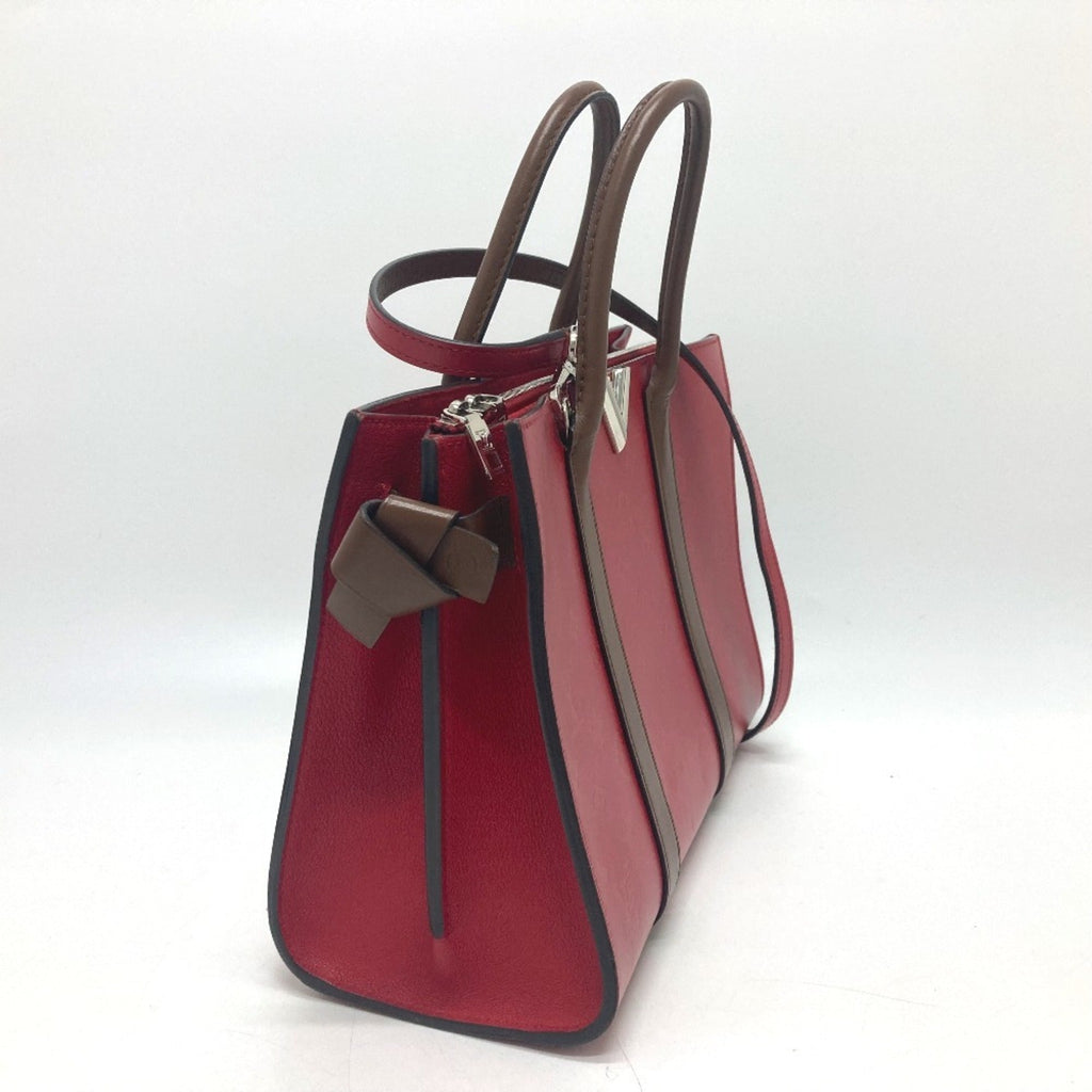 Louis Vuitton Red Color Leather Tote Bag