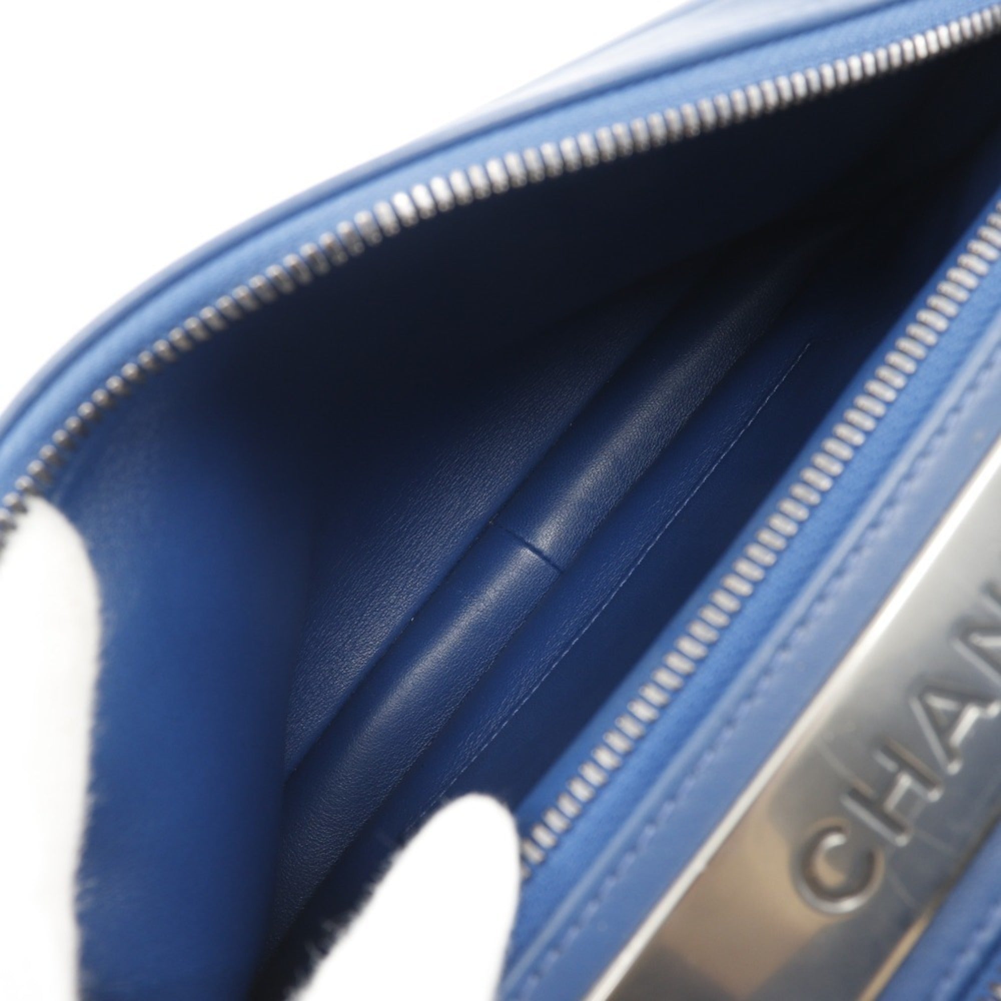 Chanel Blue Leather Handbag
