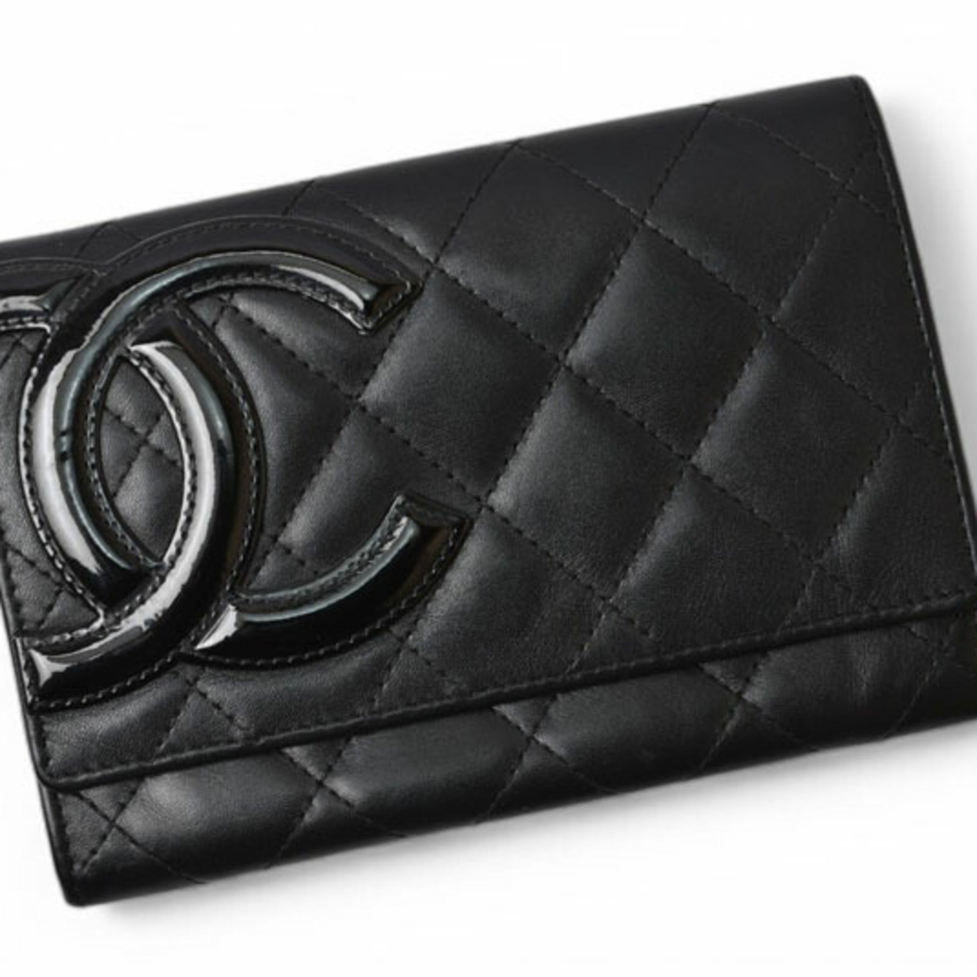 Chanel Black Pink Leather Wallet (Bi-Fold)