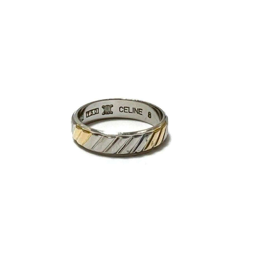 Celine Yellow Gold (18K) Platinum 850 Band Ring