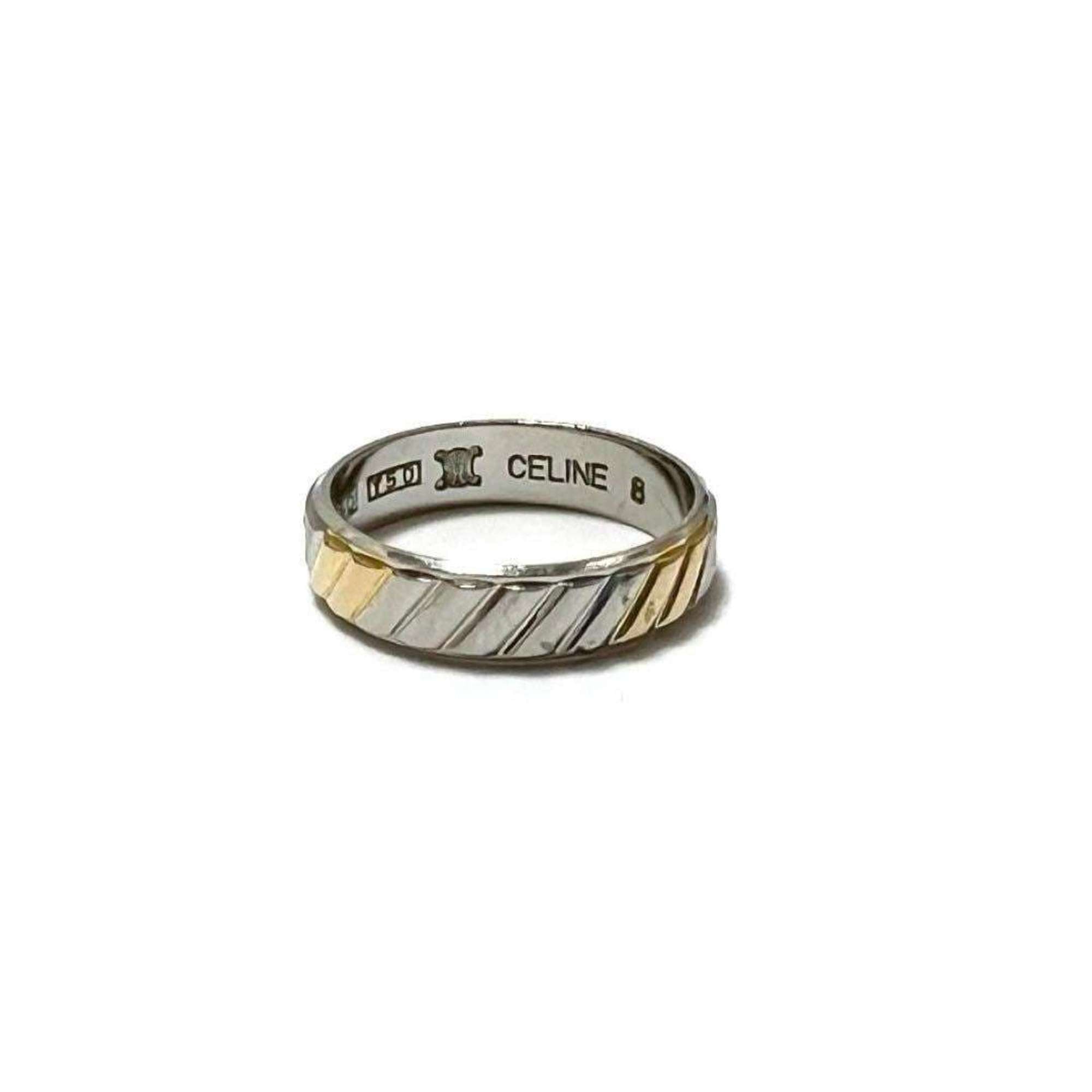 Celine Yellow Gold (18K) Platinum 850 Band Ring