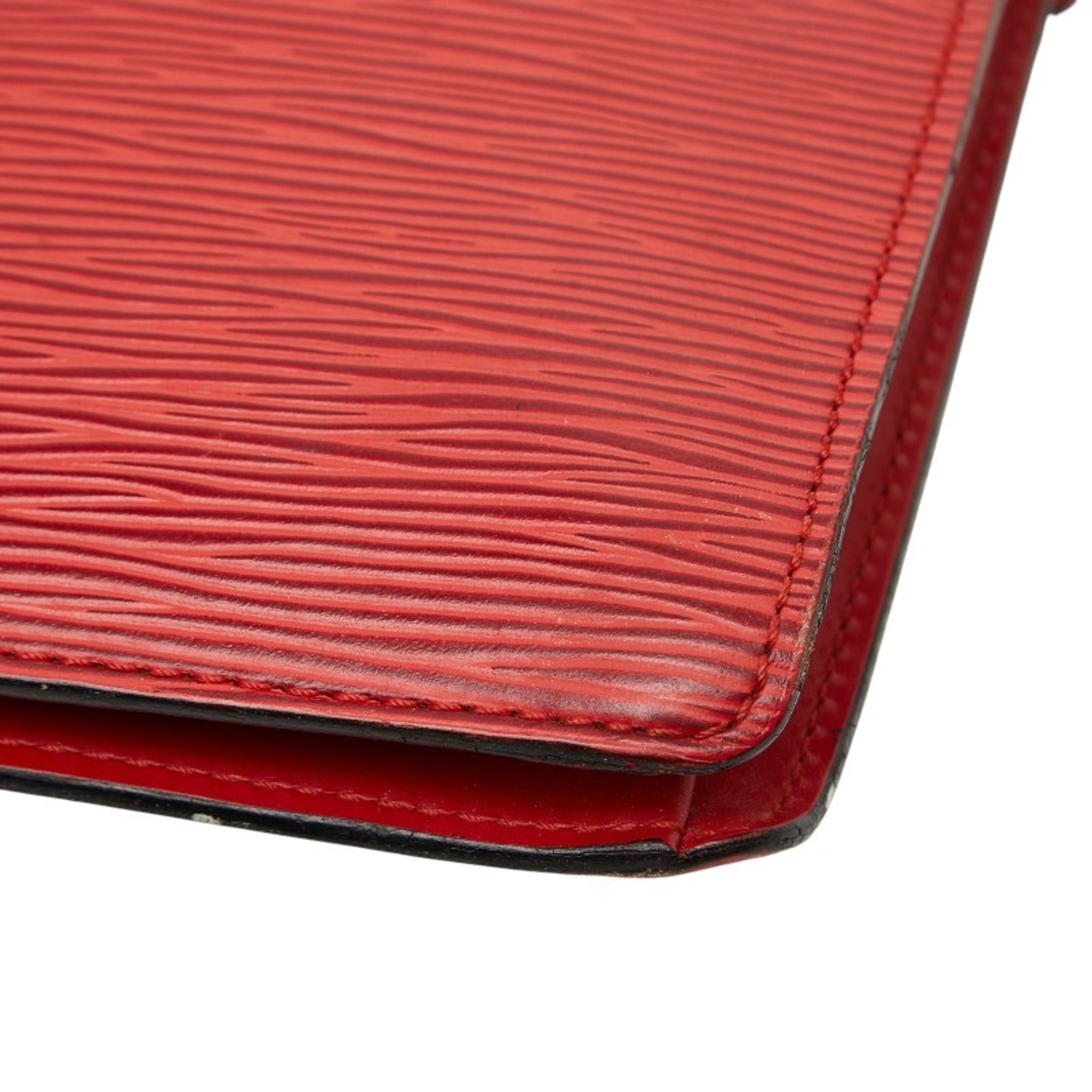 Louis Vuitton Castilian Red Leather Handbag Shoulder Bag