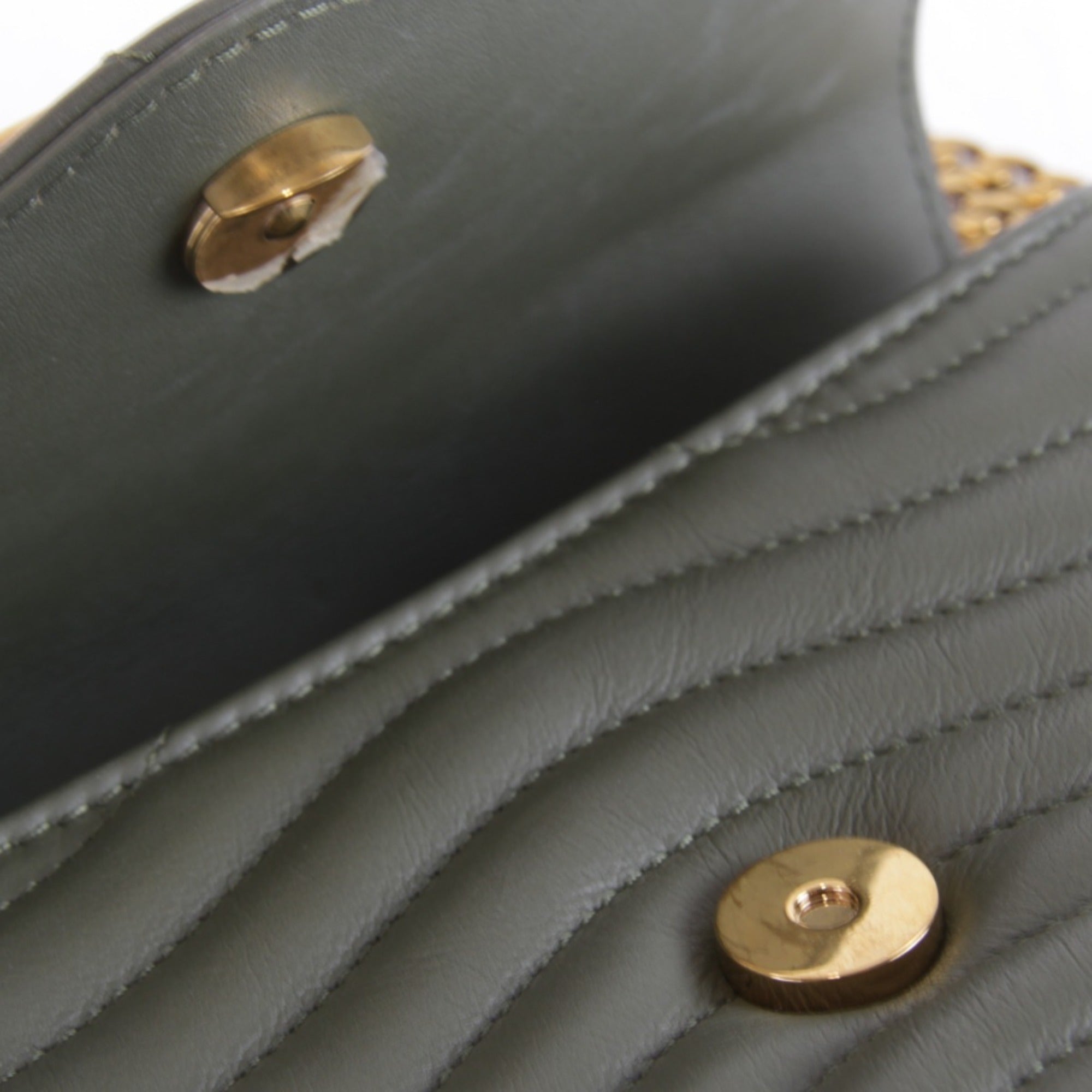 Louis Vuitton Khaki Leather Shoulder Bag