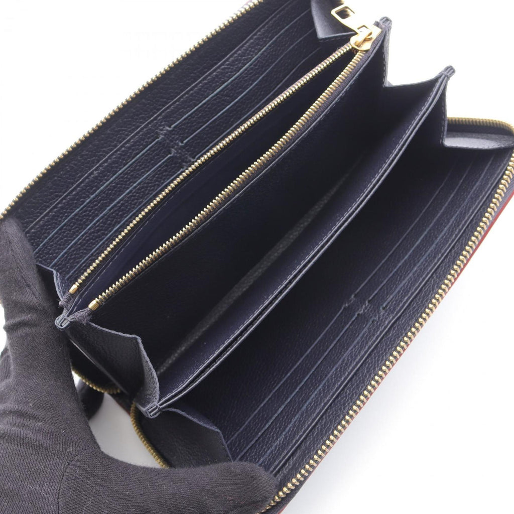 Louis Vuitton Monogram Navy Red Color Monogram Empreinte Long Wallet