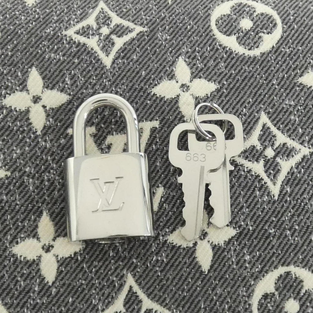 Louis Vuitton Black Gray White Canvas Boston Bag