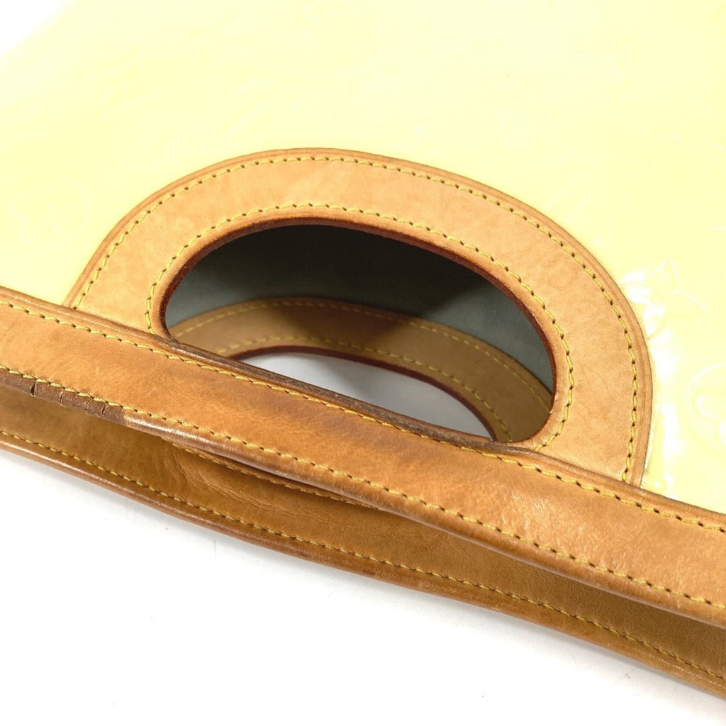 Louis Vuitton White Yellow Monogram Vernis Canvas Handbag