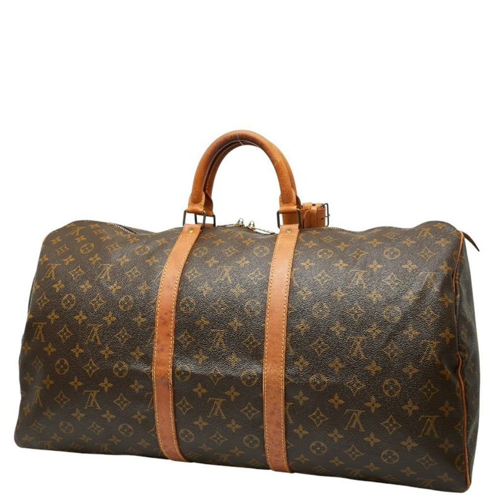 Louis Vuitton Brown Pvc Leather Boston Bag