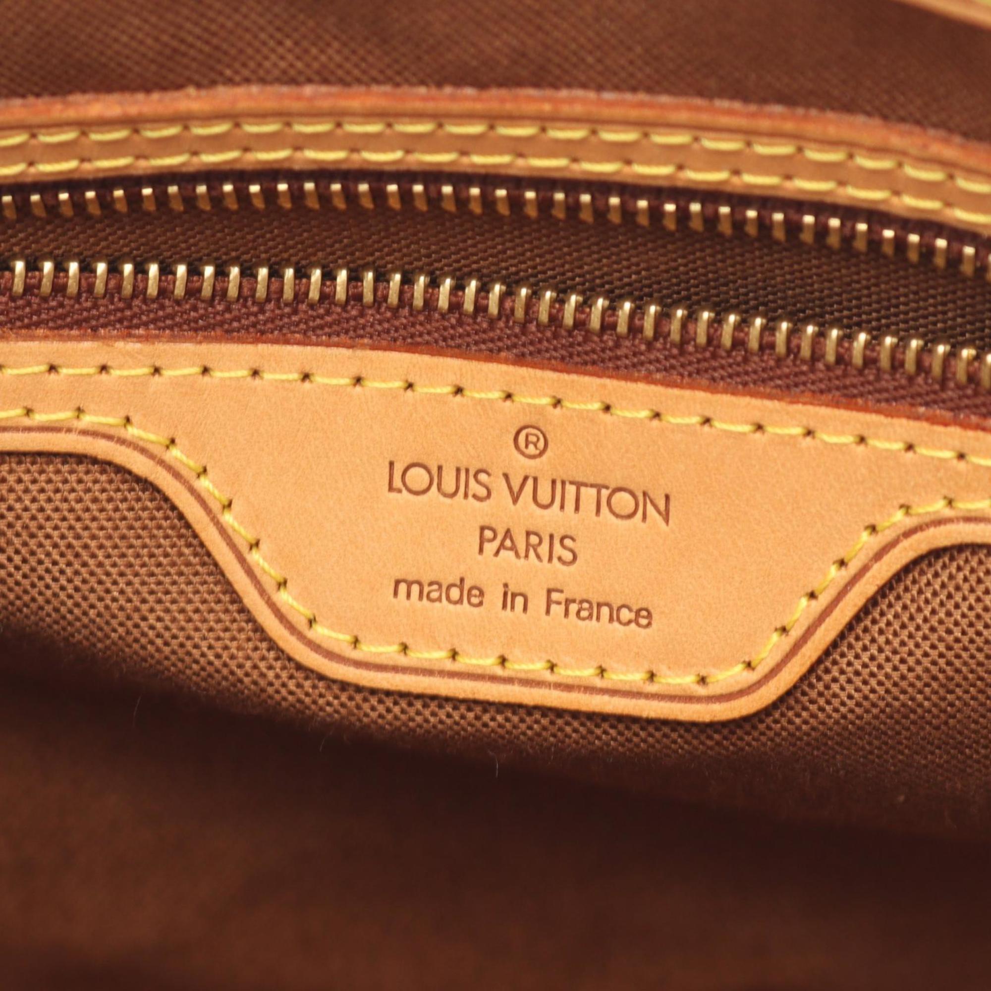 Louis Vuitton Brown Coated Canvas Leather Handbag