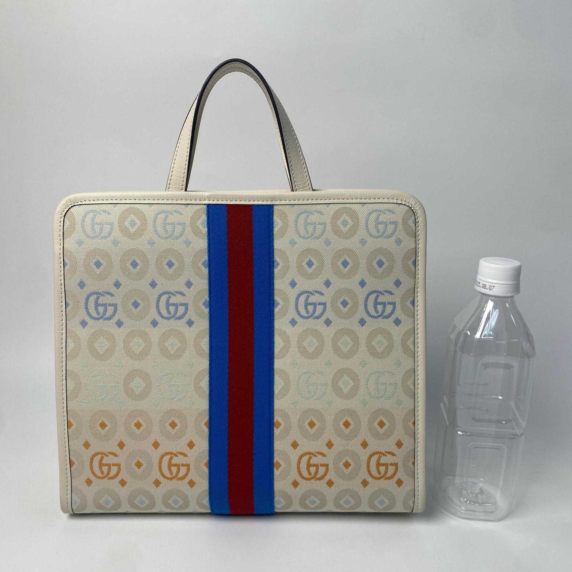 Gucci White Gg Canvas Tote Bag (Pre-Owned)