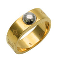 Louis Vuitton Gold Silver Gold Plating Metal Band Ring